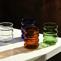200ml ripple glass cup heat resistant tumbler drinkware tea juice milk coffee mug home water glasses