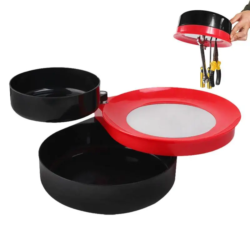 

Magnetic Fishing Lure Plate 3 Layers Non-stick Pan Full Magnetic Lure Storage Box Fish Bowl Bait Plate Pull Bait Tray TackleMini