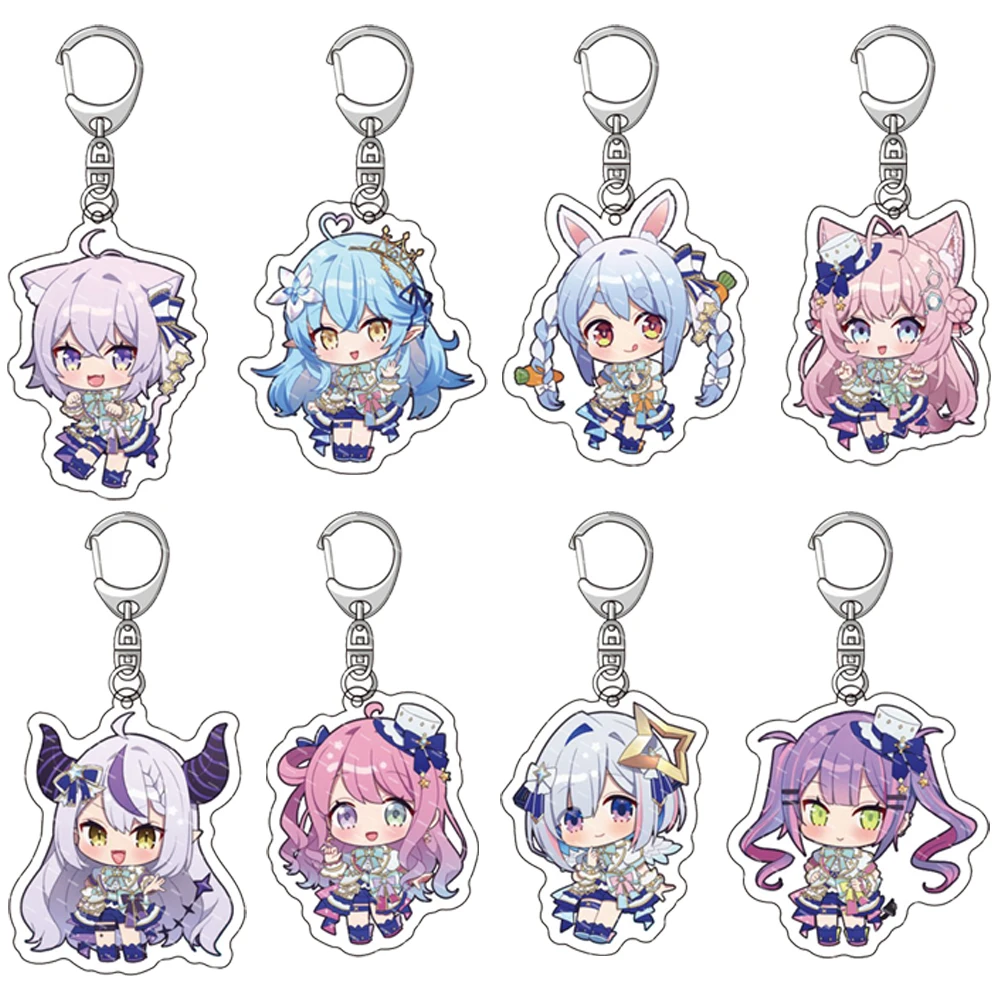 Kawaii Hololive Vtuber аниме брелок фигурки Inugami Korone Shirakami Fubuki Косплей коллекция брелок сумка Подвеска Поклонники подарок