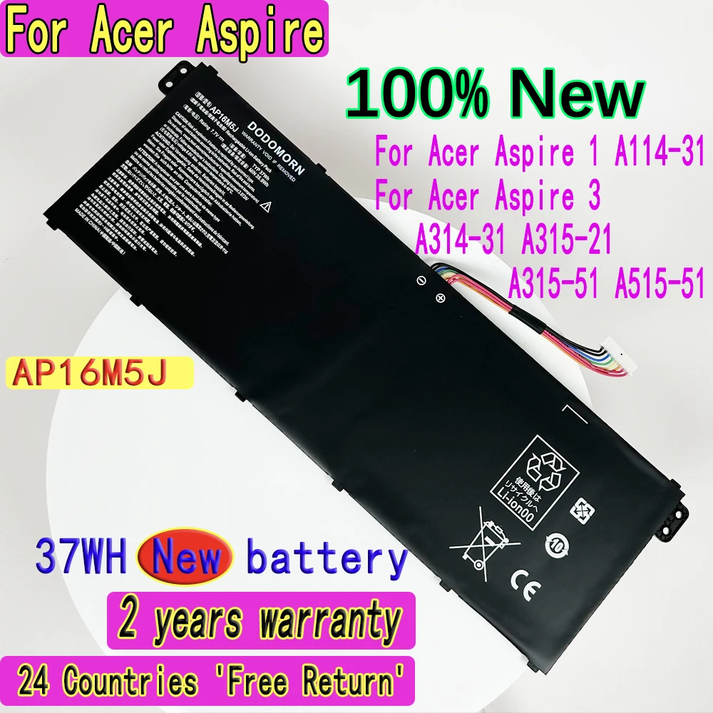 

Высококачественная Новая батарея для Acer Aspire 3 A314-31 A315-21 A315-51/1 A515-51 AP16M5J, быстрая доставка с номером отслеживания