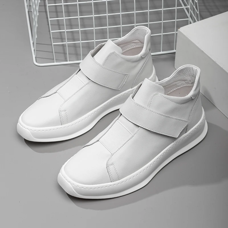 Новые зимние высокие туфли теплая белая обувь модные для скейтборда мужские