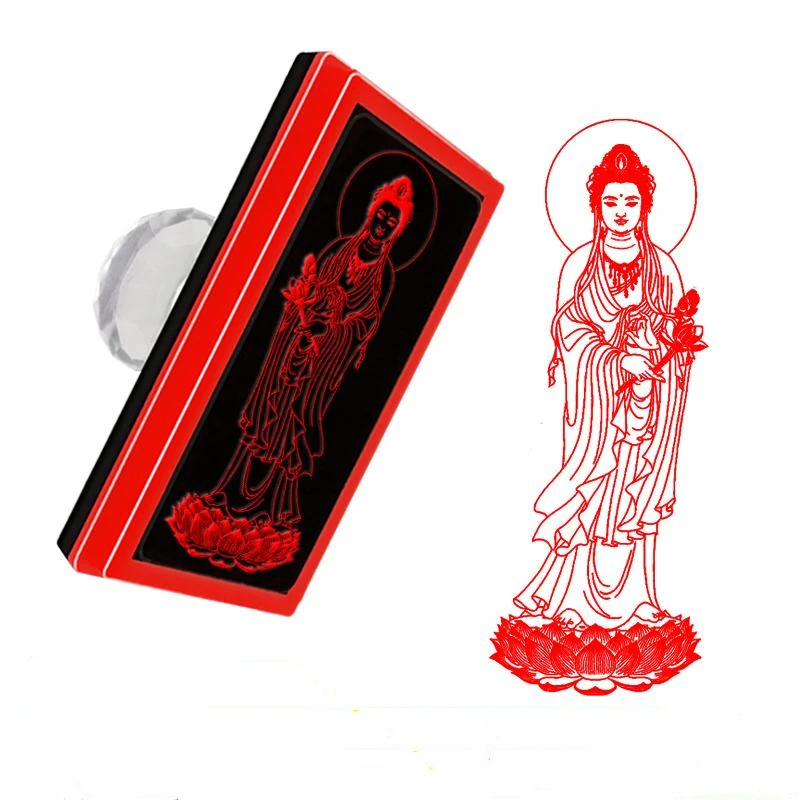 

General trend to Guanyin Bodhisattva Buddha seal, rectangular seal, Buddhist law seal, photosensitive seal