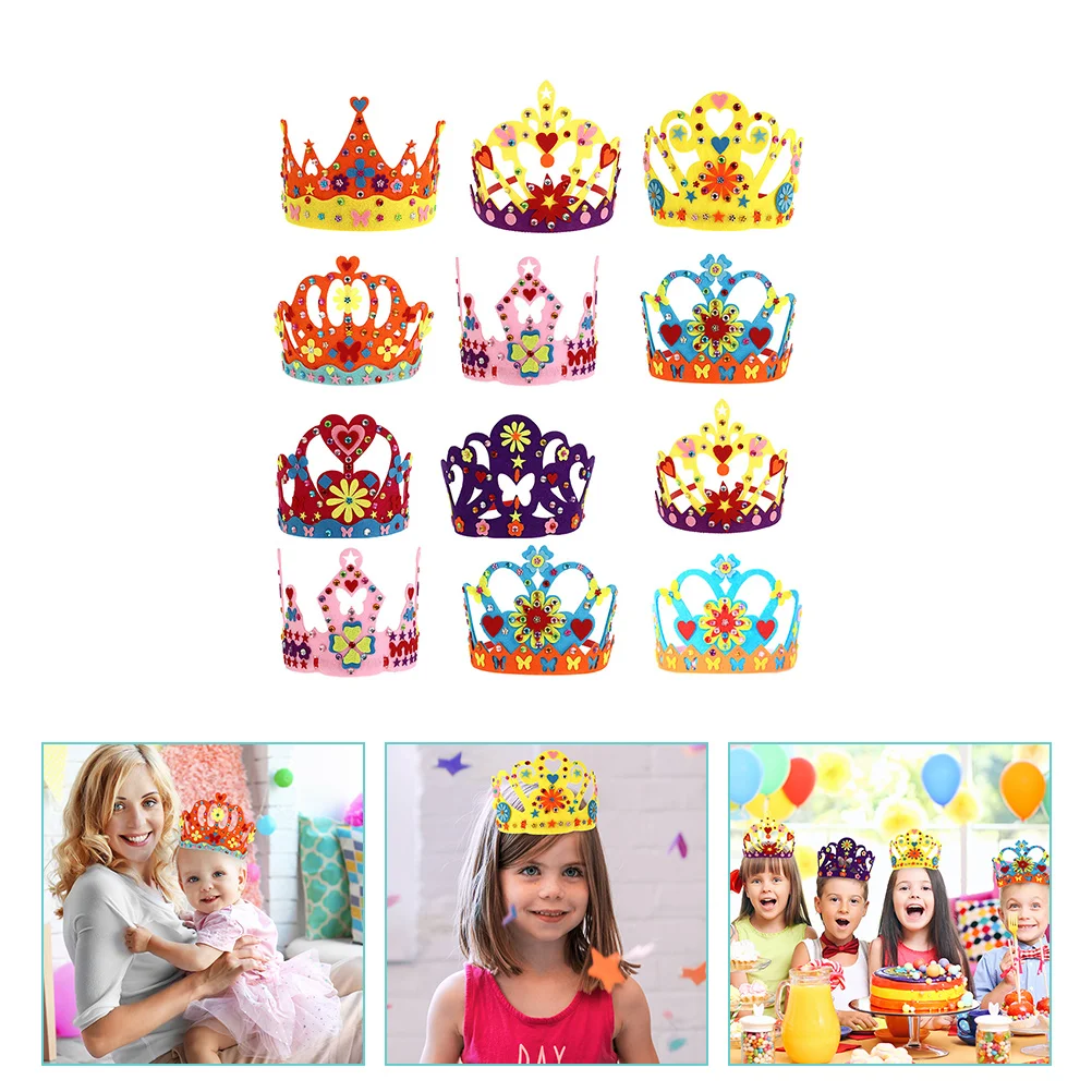 

DIY Crown Hat Birthday Headdress Stage Performance Crowns Kids Hats Multipurpose