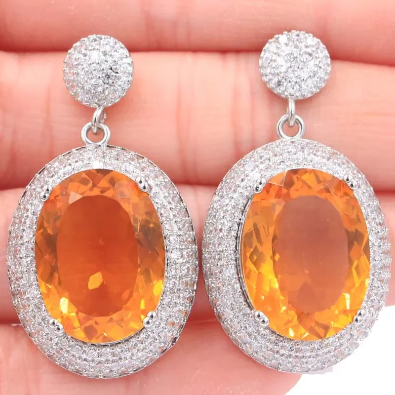 Длинные серьги из серебра 925 пробы 18 г