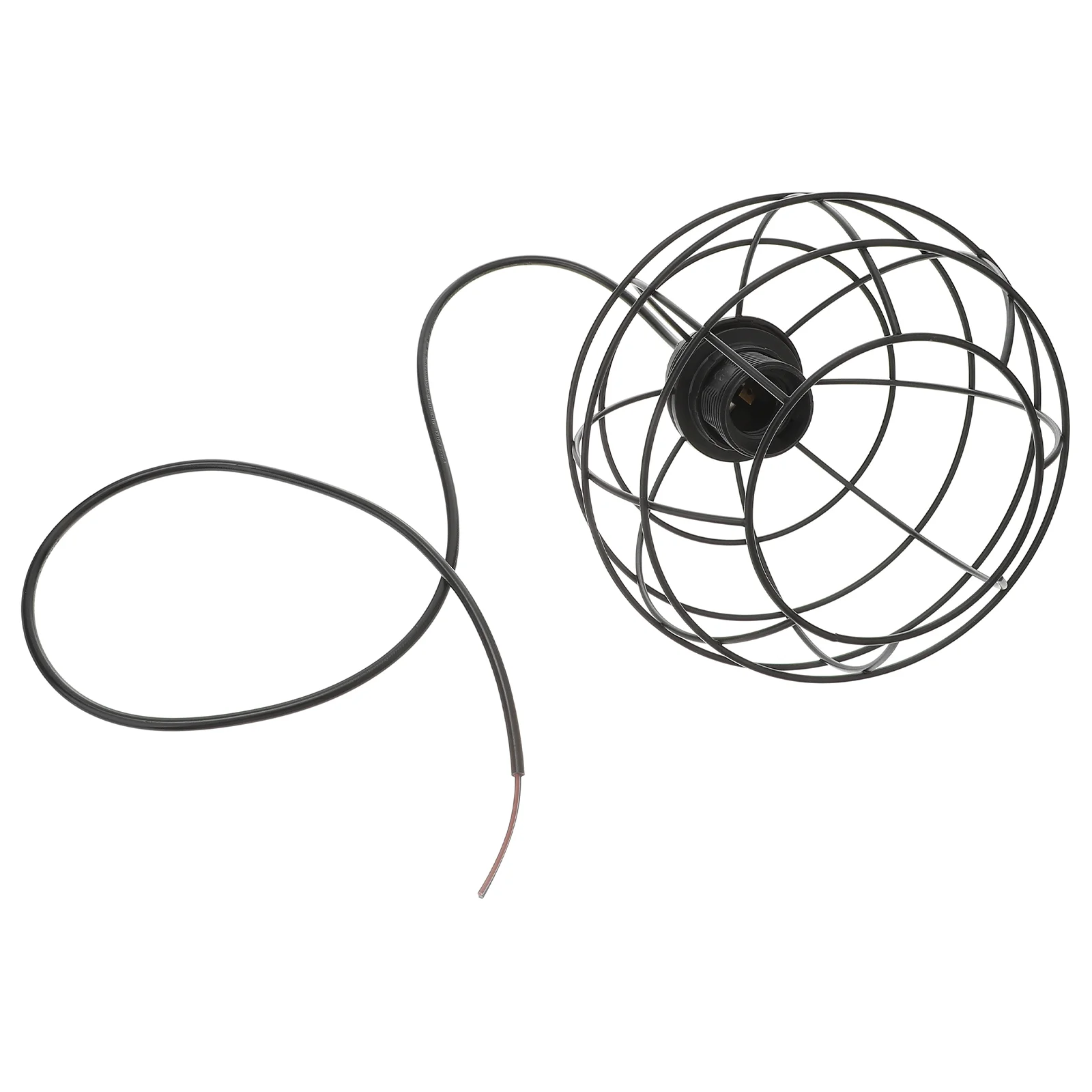 

Light Pendant Lamp Cage Ceiling Metal Cover Guard Loft Lights Hanging Black Lighting Vintage Covers Industriallampshade