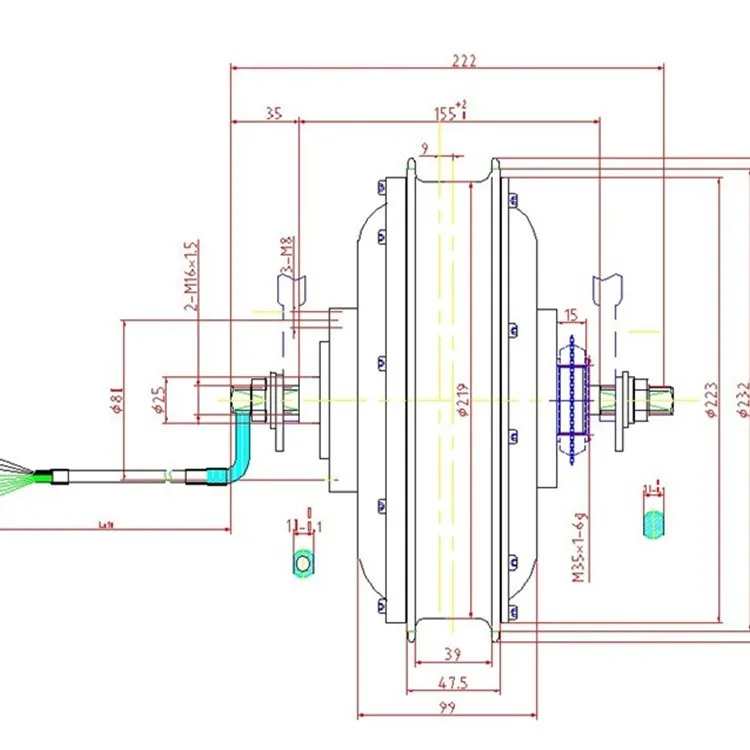 Фото Мотор Quanshun QS 205, энергосберегающая усовершенствованная версия, мотор для электромобиля, 5000 Вт, 3 т. №3
