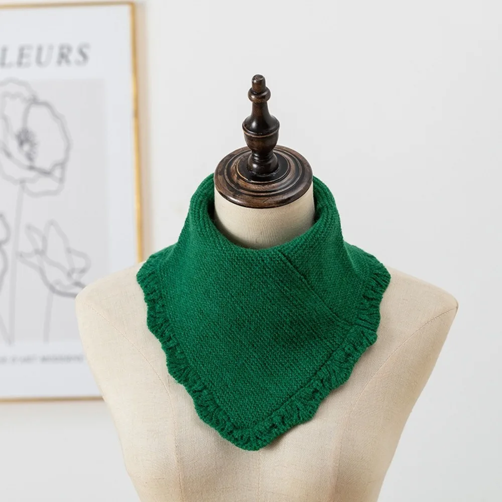 Повседневный съемный вязаный накладной воротник теплая ветрозащитная вязаная