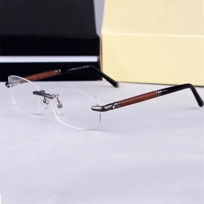 

MB Luxury Brand Frameless High Quality Prescription Glasses Frames Rimless Business Reading Myopia Eyeglass Frame Men MB491