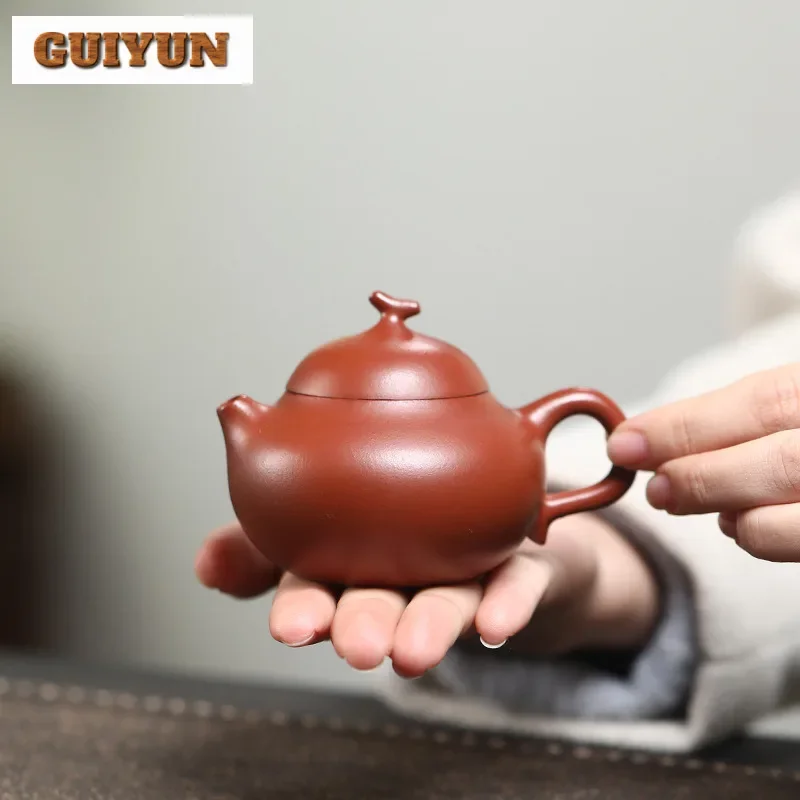 110 мл винтажные чайники Исин из фиолетовой глины горшок для баклажанов ручной
