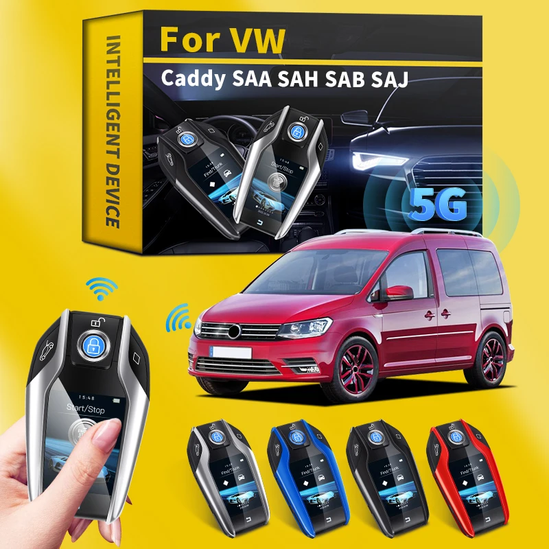 

For Volkswagen VW Caddy SAA SAH SAB SAJ Car Modified Smart Remote Car Key LCD Screen For Keyless Smart Key Case Car Accessories