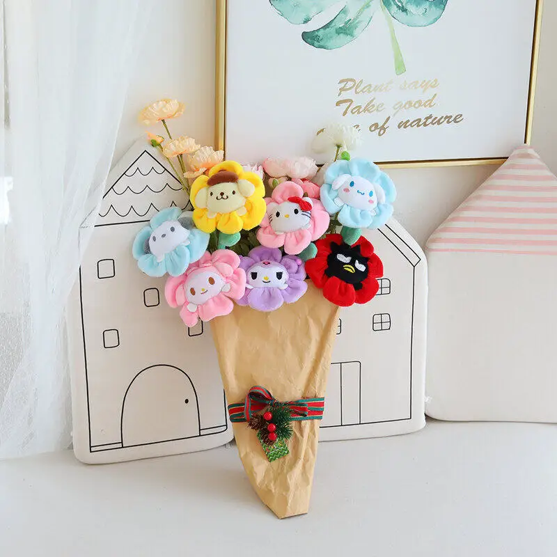 

Sanrioed кавайная аниме мультяшная серия HelloKitty My melody Kuromi Pachacco креативная милая девочка плюшевая игрушка Студенческая сумка кулон подарок