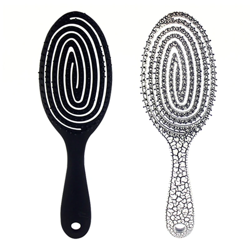 Женская расческа для массажа кожи головы, нейлоновая щетка для волос, щетка для снятия влажных и вьющихся волос для салона, инструменты для ...