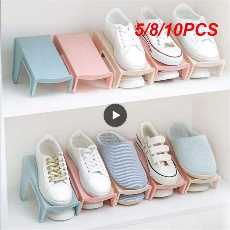 

5/8/10PCS Good Hardness Toughness Shoe Storage Holder Simple Storage Shoes Save Space Shoe Storage Rack Strong Bearing Capacity