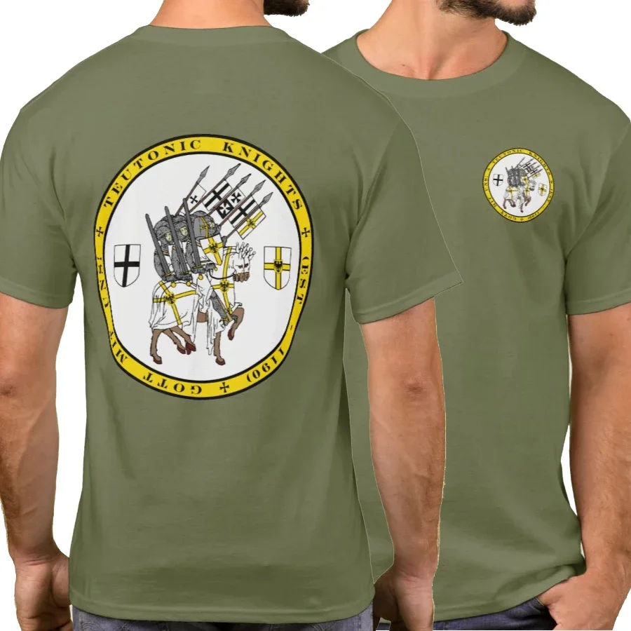 Футболка Crusader Seal Teutonic Knights Marching Into Battle новая летняя повседневная мужская футболка