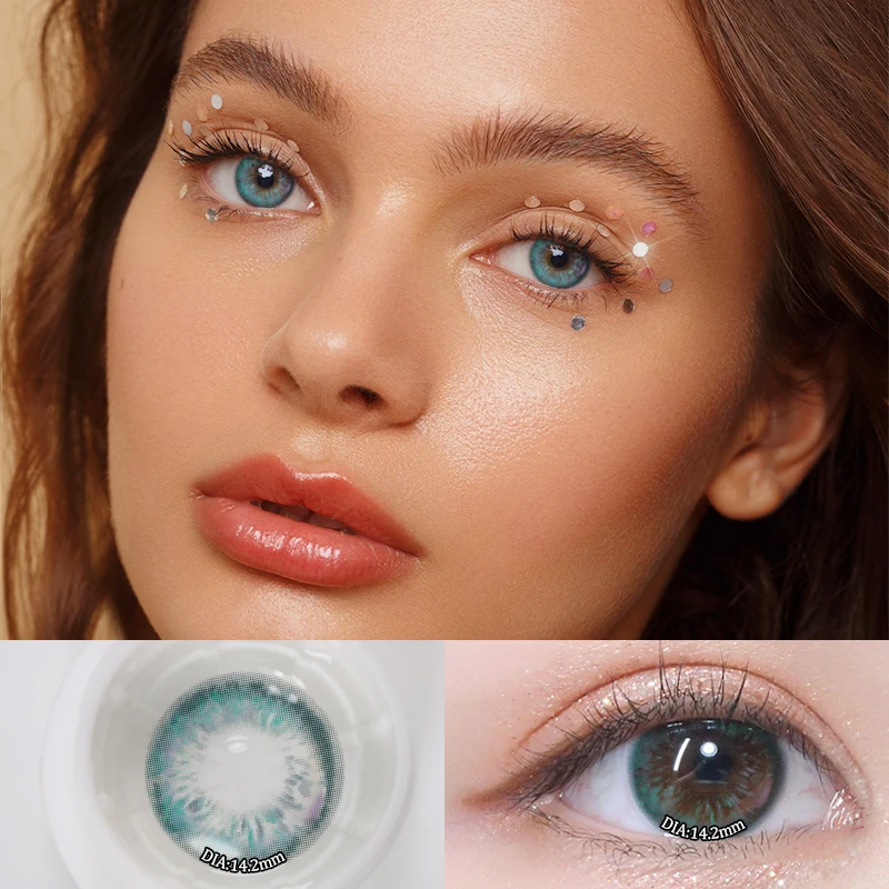 Контактные линзы с натуральными цветными линзами для мужчин и женщин чехол