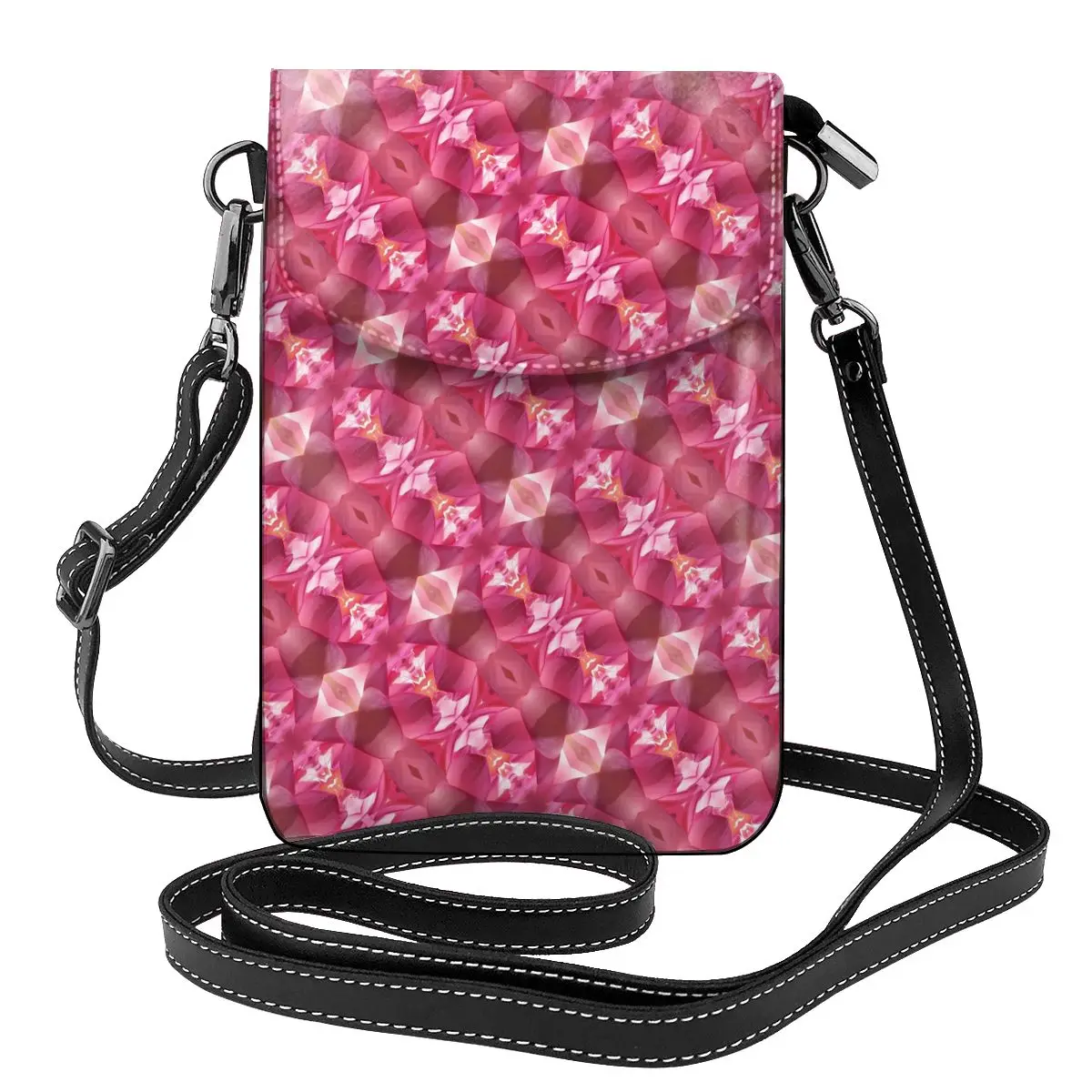 

Сумка на плечо с принтом «водяная Лилия», розовая уличная кожаная женская сумка в ретро стиле