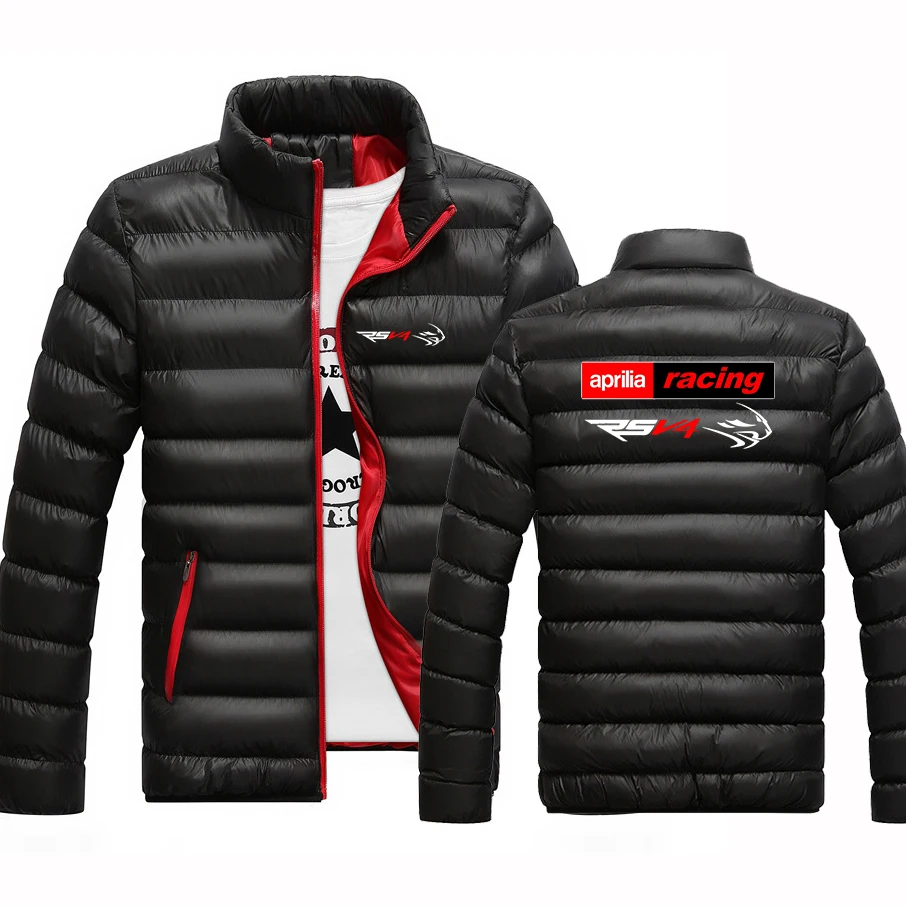

Куртка Aprilia Racing RSV4 мужская с принтом, плотная модная утепленная куртка на молнии, облегающая Повседневная хлопковая спортивная одежда в сти...