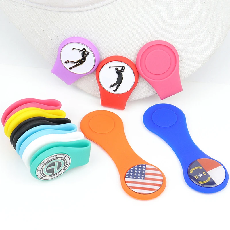 

Силиконовый зажим для шляпы для гольфа, держатель для маркера с сильным магнитом, прикрепляется к карманному краю ремня, одежда, подарок, аксессуары для гольфа, Новинка