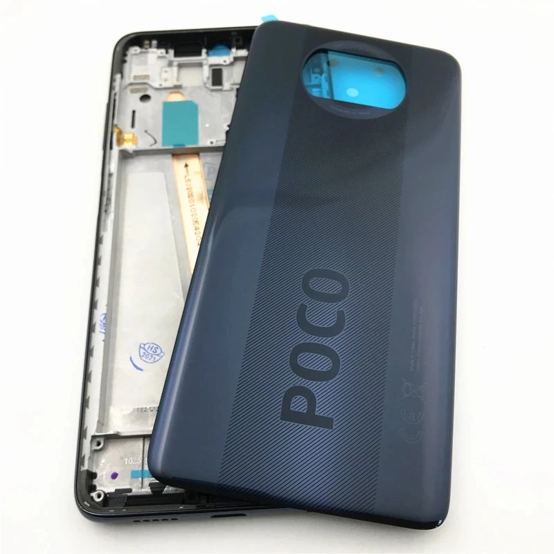 

Оригинальная задняя крышка для Xiaomi POCO X3, задняя крышка батарейного отсека, задняя крышка корпуса для Xiaomi POCO X3 NFC, задняя крышка корпуса