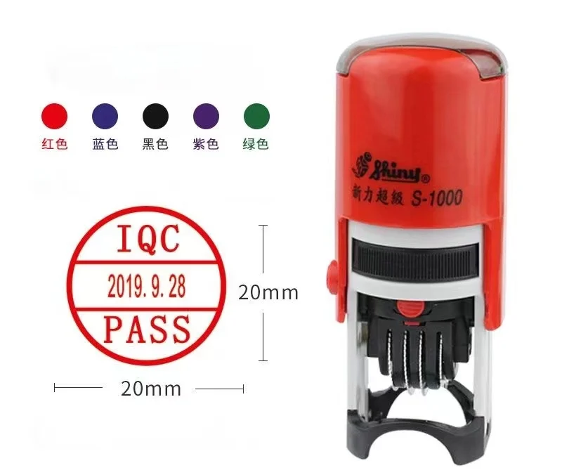 Xinli S-1000 Регулируемая Дата задняя чернильная печать имя QCPASS QAIQCOQCFQCIPQC проверка