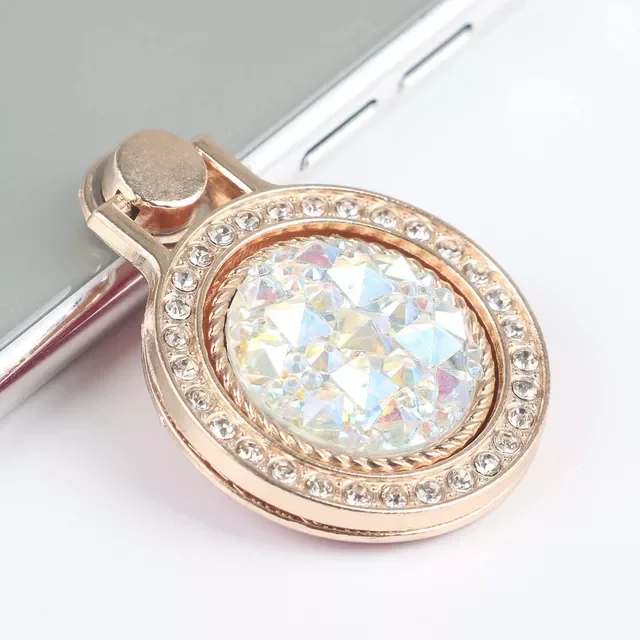 

New in New Fashion Shiny Rhinestone Phone Ring Stand Finger Holder Gift Mobile Phone Stand Anti-Lost for iPhone iPad Buckle pho