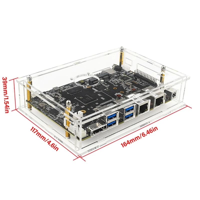 Точный акриловый корпус с активным вентилятором охлаждения для Banana BPI F3