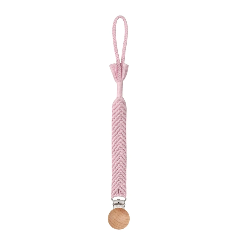 

Vintage Simple Crochet Pacifier Clip Baby Cotton Tassel Pacifier Chain for Newborn Teething Soother Chew Dummy Clips