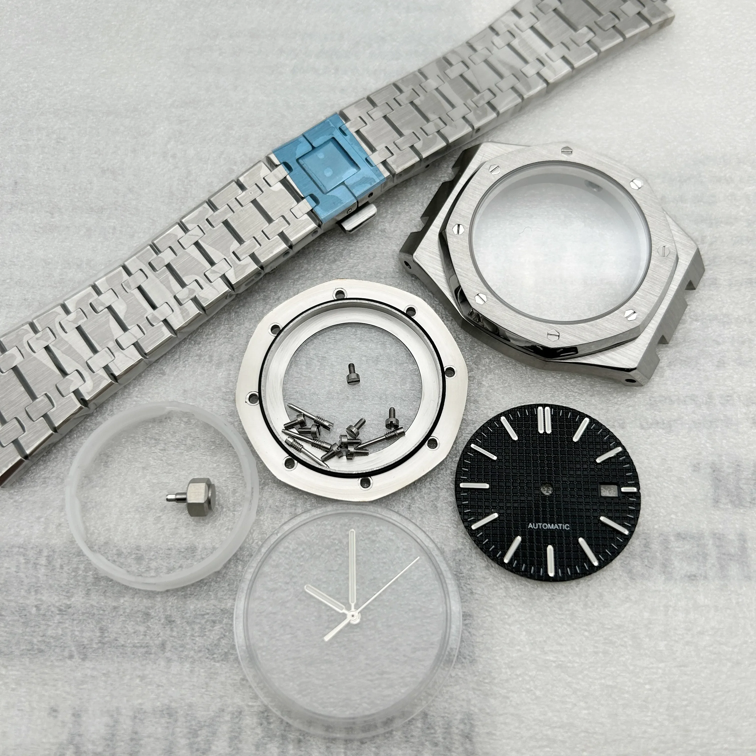 Корпус часов NH35 41 мм с циферблатом 31 8 и стрелками сапфировым стеклом набор