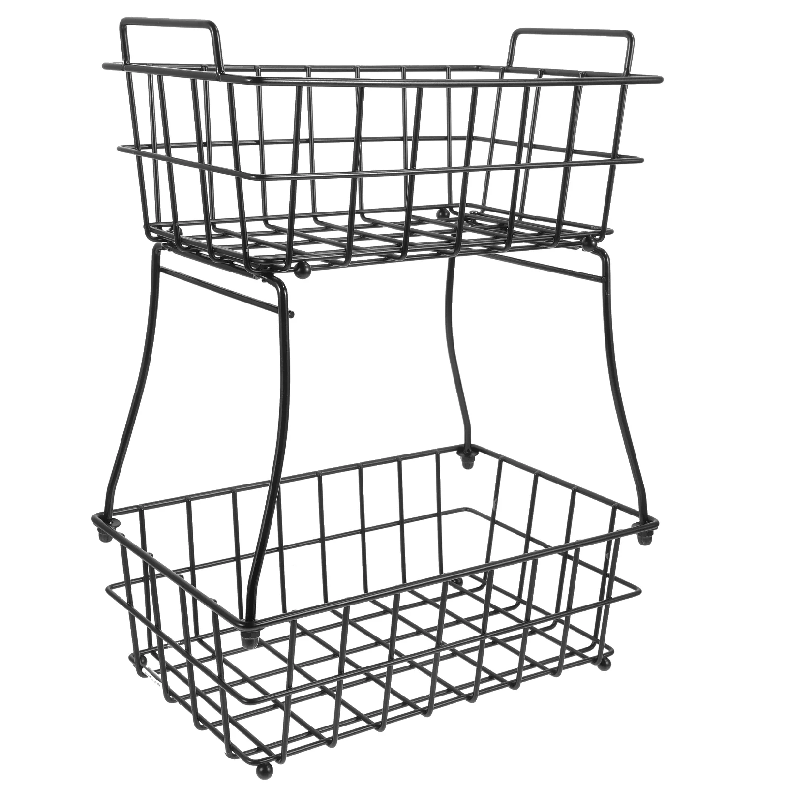 

2-Tier Fruit Metal Basket Household Fruit Holder Kitchen Storage Baskets Stand