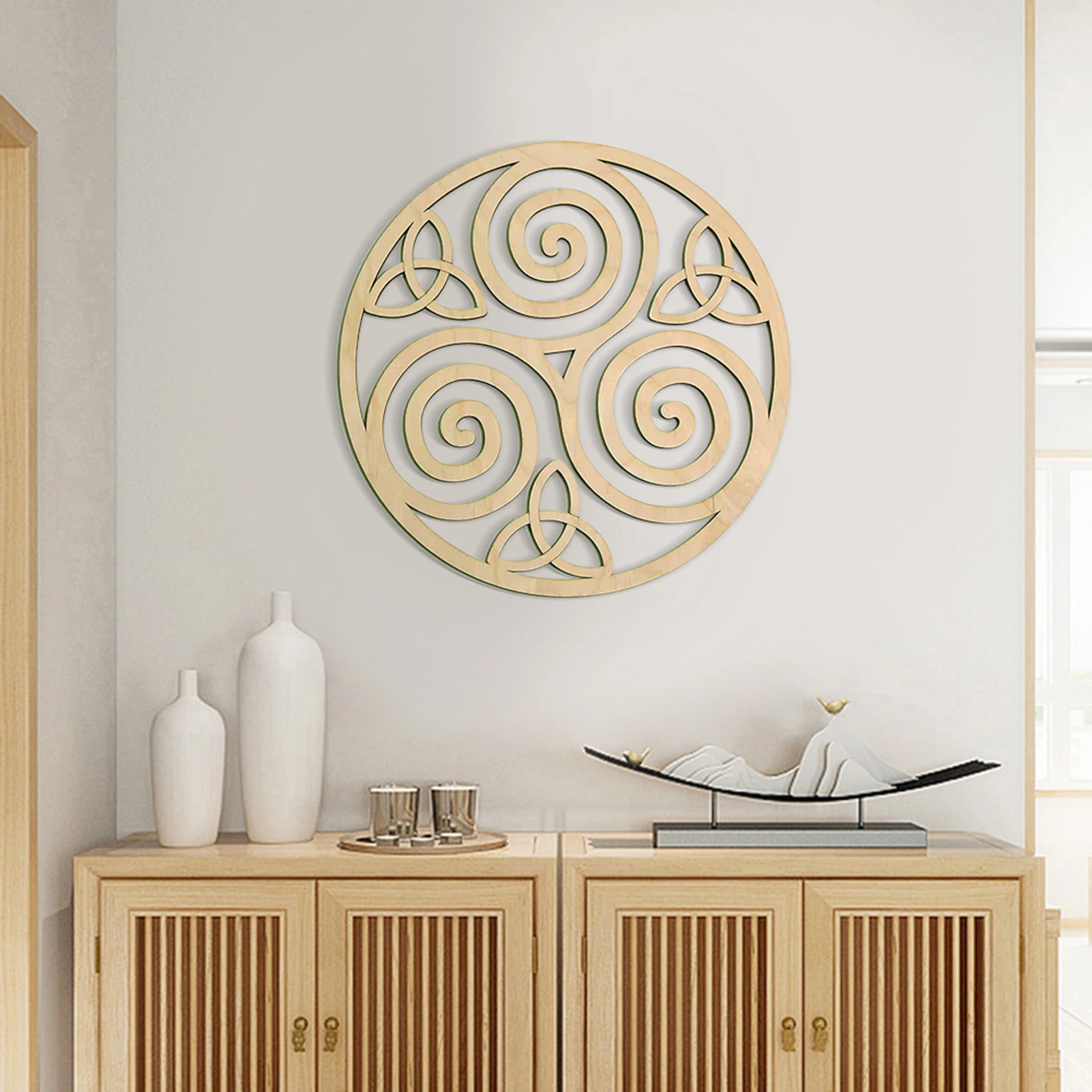 Кельтский искусство Triskele узел деревянная стена ирландские символы кельтский