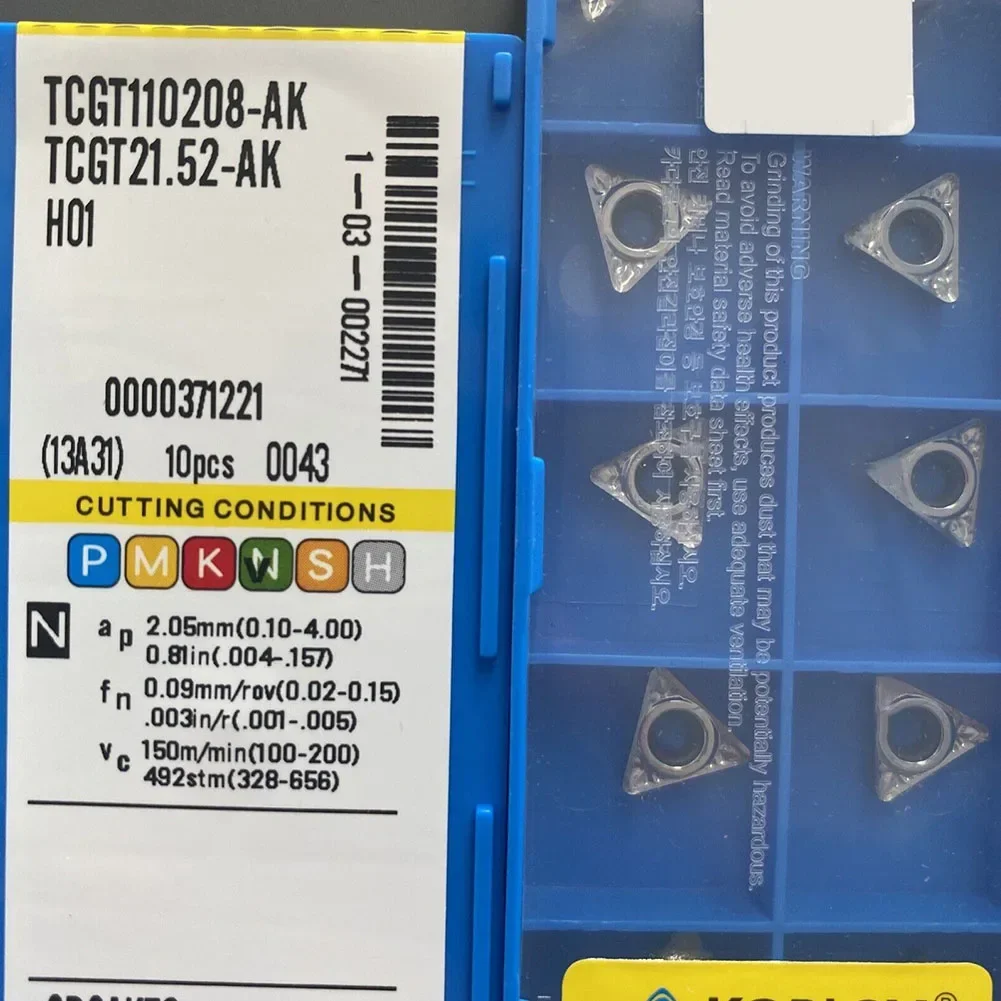 TCGT 110208 -AK Insert Easy Replacement TCGT2152 AK H01 Карбидные вставки для точной обработки
