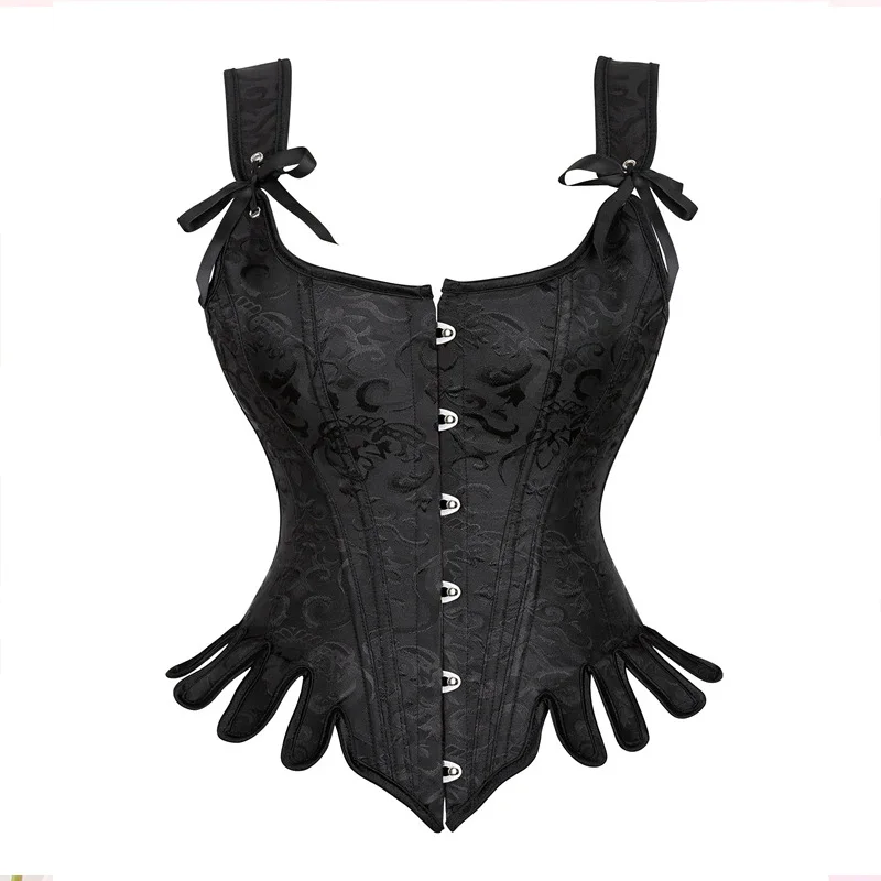 Винтажный жилет Корректирующее белье парчовое нижнее верх-корсет женский