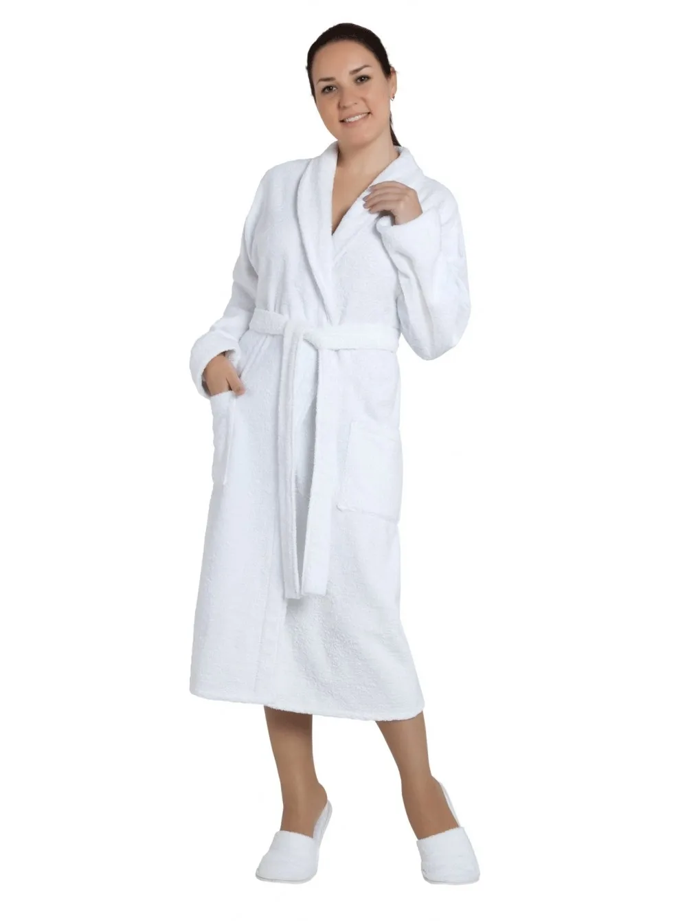 100% Cotton 5 Star Hotel Terry Bathrobe Women's Autumn Winter Luxury Couple Dressing Gown Long Sleeve Robe For Female 2023