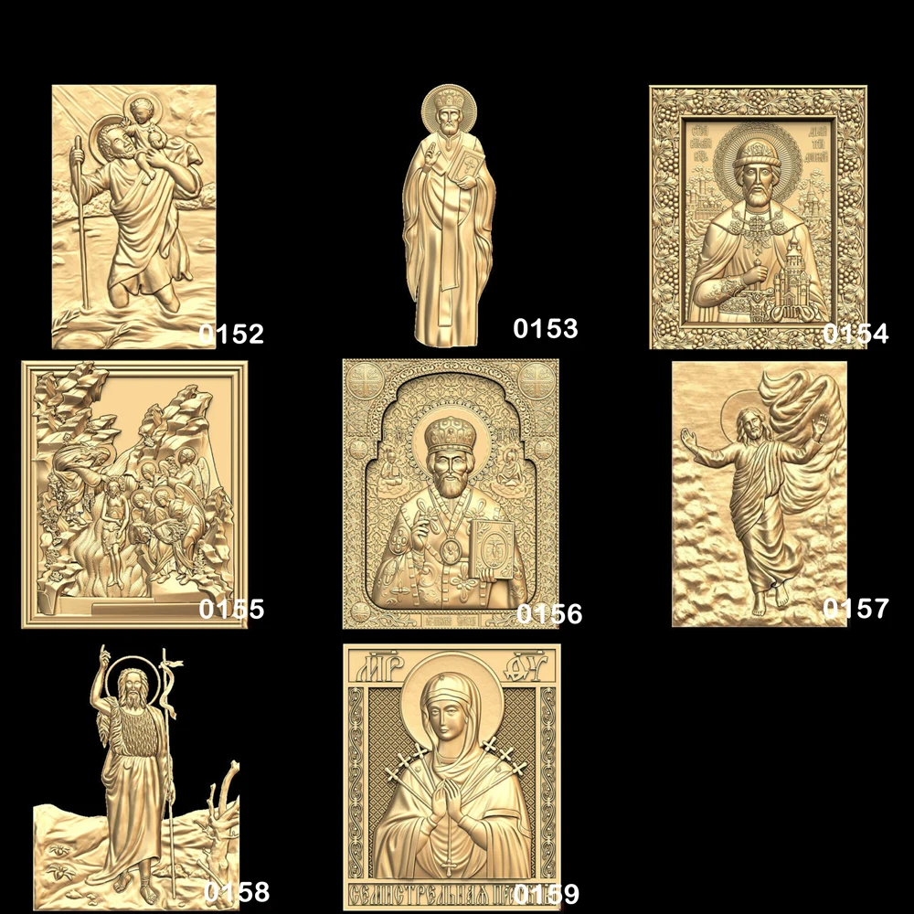 

3D модель STL религиозная икона для ЧПУ маршрутизатора гравировка и рельефная 3D-печать поддержка ZBrush Artcam Aspire Cut3d