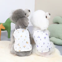 spring and summer new dog clothes cat clothes pet supplies retro chrysanthemum sling small and medium sized dog dog clothes