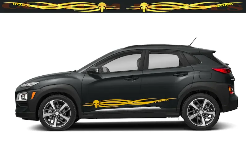 

Наклейка графическая наклейка дверь Спорт полоса комплект совместим с Kona