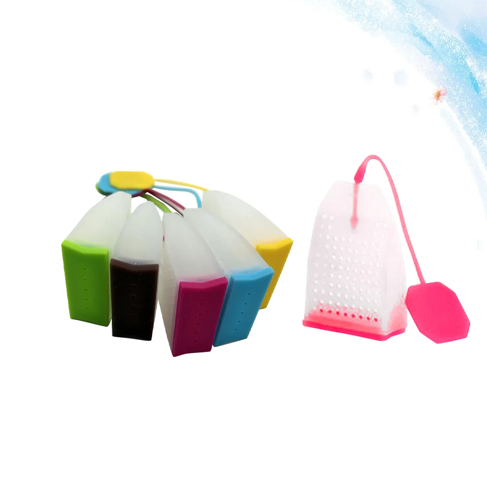 

6PCS Silicone Tea Infuser Reusable Tea Strainer for Tea Cups Mugs Teapots Tea Party Favor Supplies ( Red, Orange, Rosy, Blue,