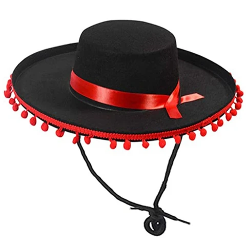 Мексиканские шляпы сомбреро, широкая шляпа для фотосъемки, стандартная униформа для взрослых, мужские и женские топы, шляпы, карнавальный костюм