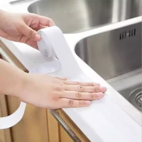 3 2mx38mm bathroom kitchen sink bath sealing strip tape white pvc self adhesive waterproof wall sticker for bathroom shower