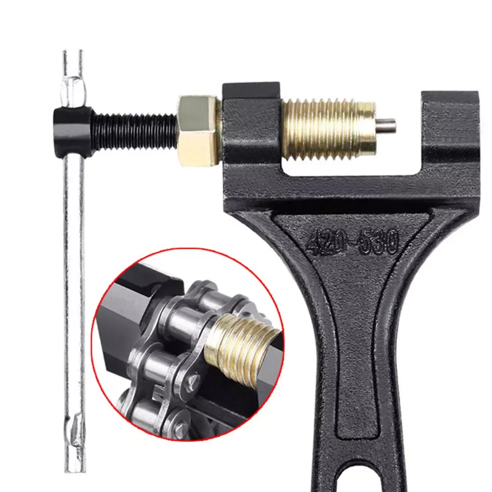 

Motorcycle Chain Breaker Link Removal Splitter Motor Bike Chain Cutter Riveting Tool 420-530 Special Tools for Chain Removal
