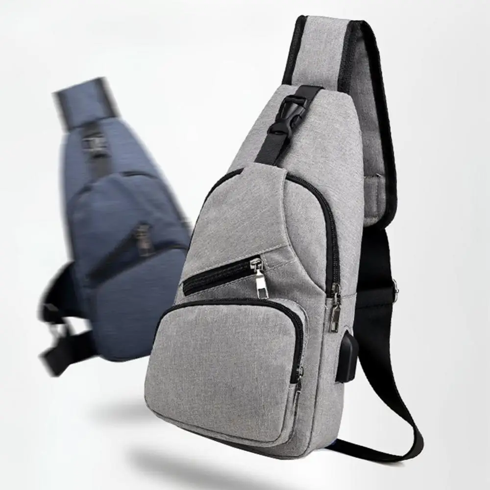 Мужская нагрудная Сумка-слинг через плечо с USB-зарядкой |