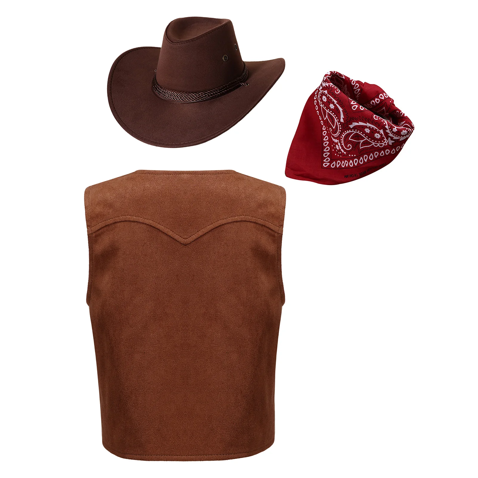 Детский ковбойский костюм на Хэллоуин для мальчиков ковбойская шляпа открытый