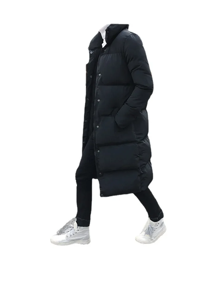 APIPEE мужской длинный пуховик пальто люксовый бренд зимние однотонные черные
