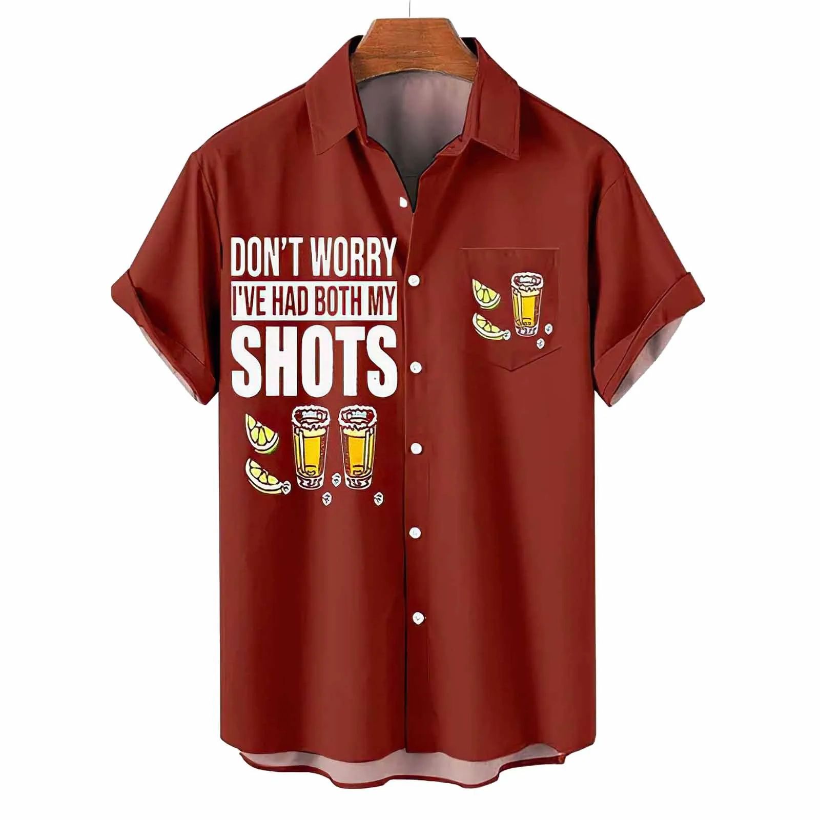 

Men Fashion Spring Summer Casual Short Sleeve Turndown Neck Printed T Shirts Top Blouse Pack of Mens Shirts