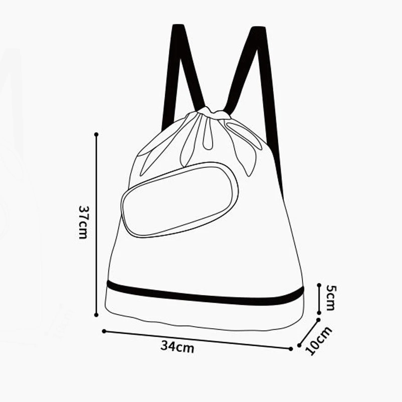 Kids Waterproof Swimming Backpack Boys Girls Beach Swimming Pool Dry Wet Separation Storage Bag Adjustable Drawstring Sports Bag