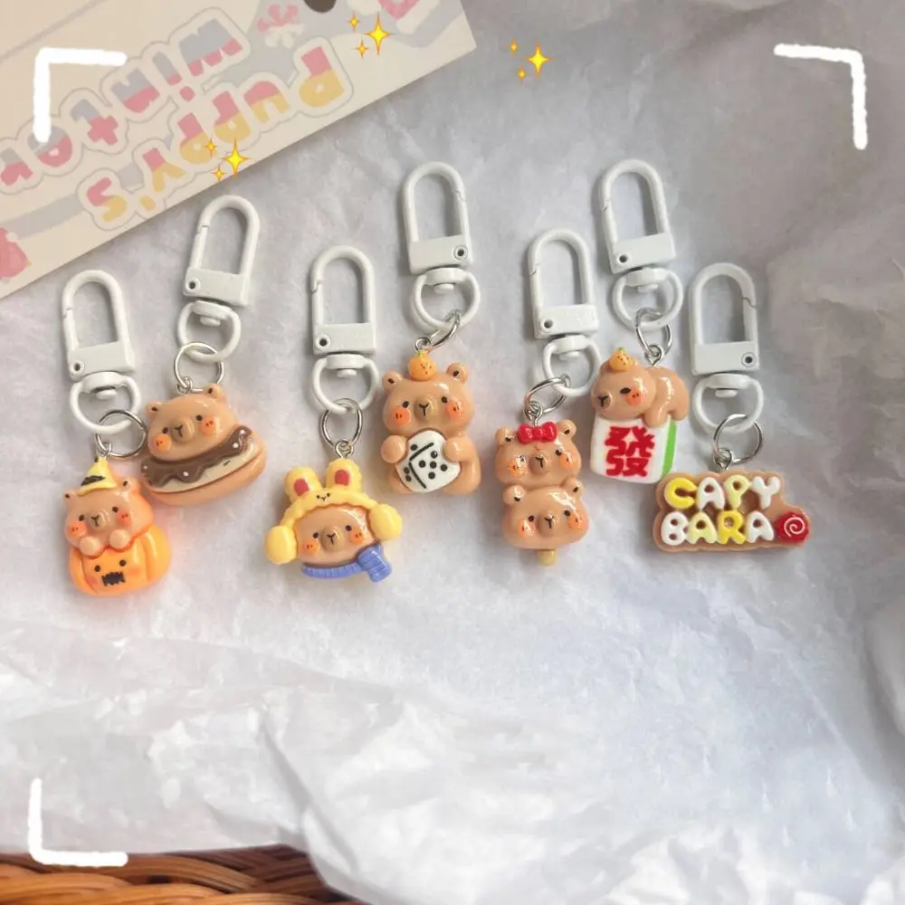 Брелок Капибара тыква капибара смола креативная сумка подвесной Kawaii Маджонг