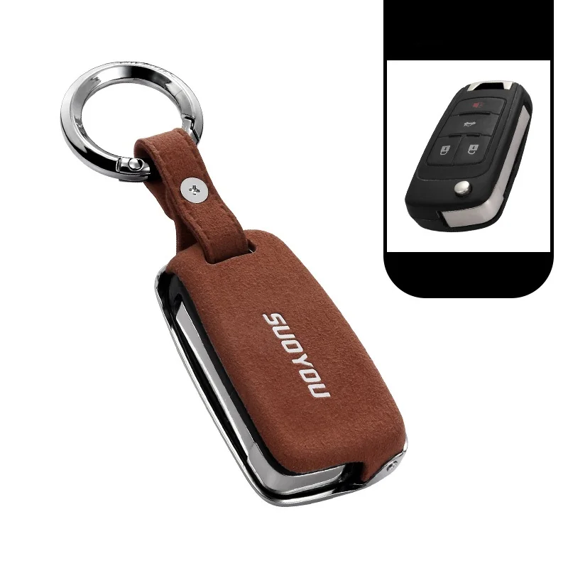 

Car Key Case Cover Genuine Leather Galvanized Alloy for Chevrolet Cruze Fit Buick VAUXHALL Astra Corsa Antara Meriva