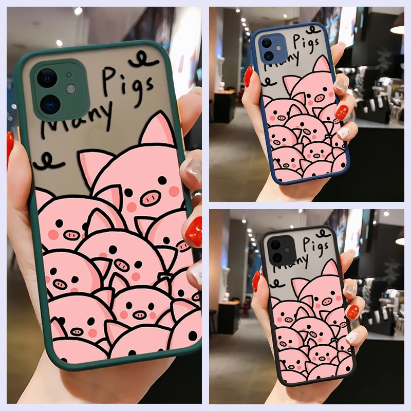 

Piggy Pattern For Samsung Galaxy A02S 7 12 20E 10E 21S A 22 32 42 50 51 71 Phone Case Shockproof Armor Matte Phone Fashion
