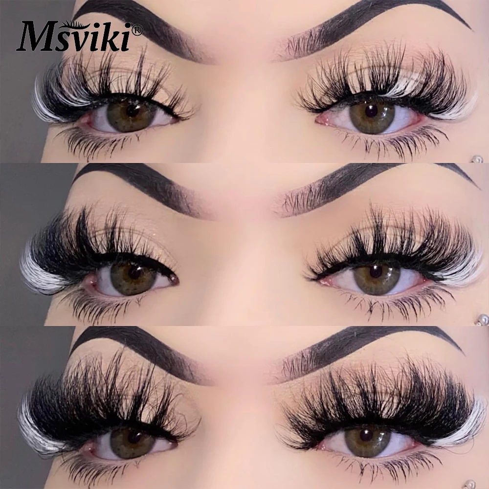 Цветные ресницы ручной работы оптом цвет 25 мм норковые в коробпосылка пушистые