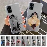 shaman king phone case for samsung s20 s10 lite s21 plus for redmi note8 9pro for huawei p20 clear case